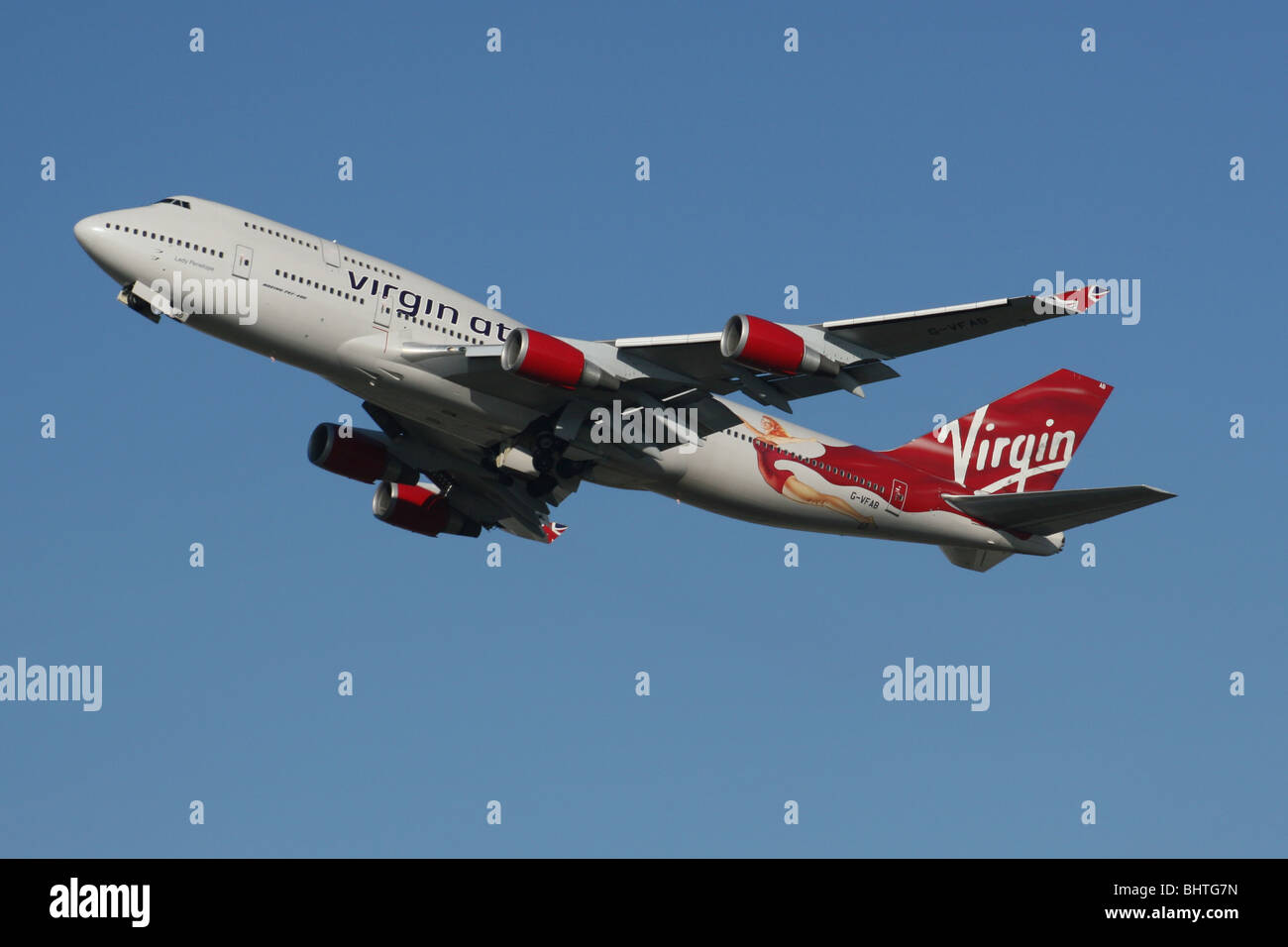 BOEING 747 de Virgin Atlantic Banque D'Images