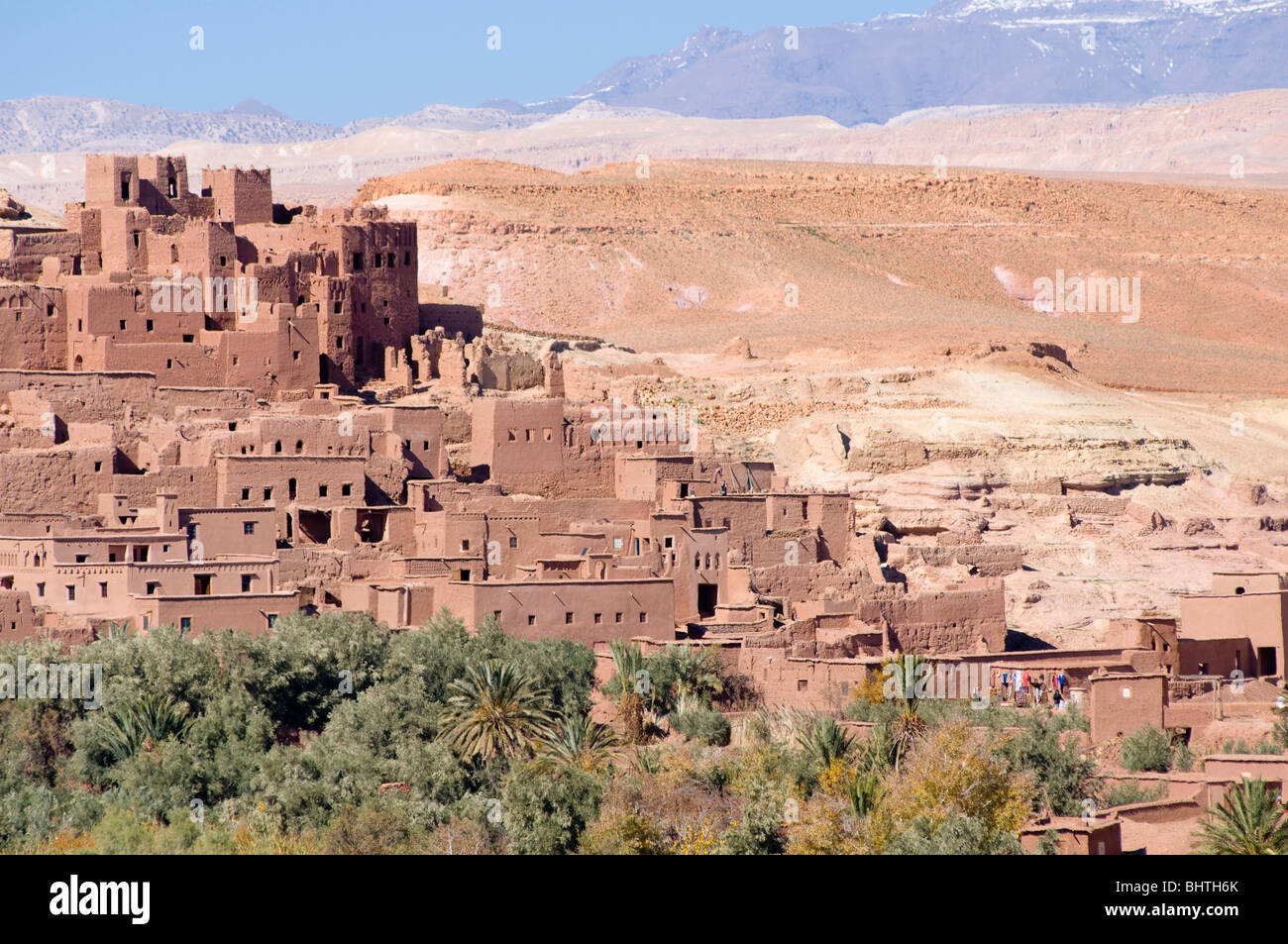 La forteresse militaire à l'Ait Benhaddou, Maroc Banque D'Images