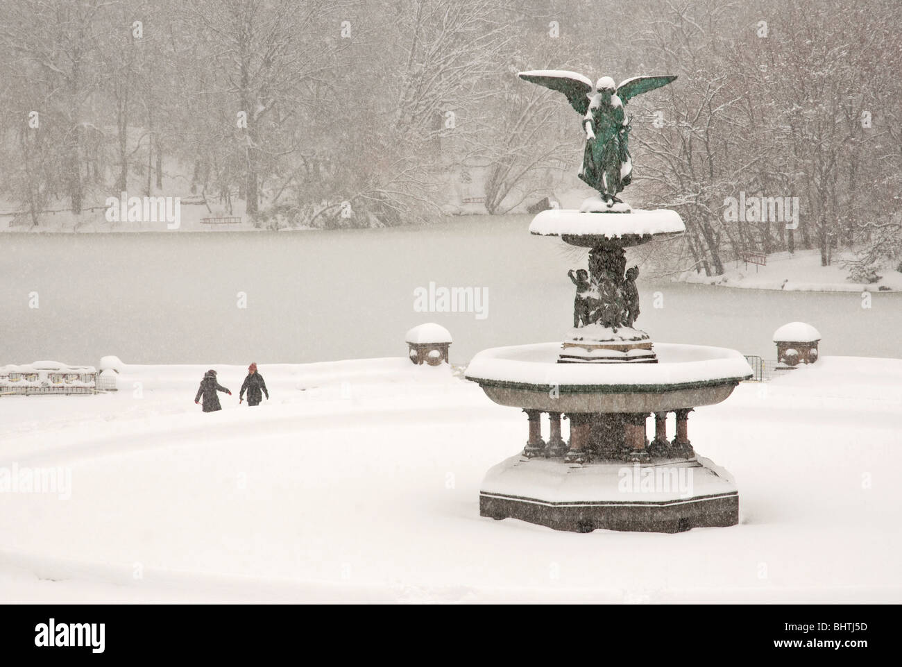 Fontaine Bethesda dans Central Park Banque D'Images