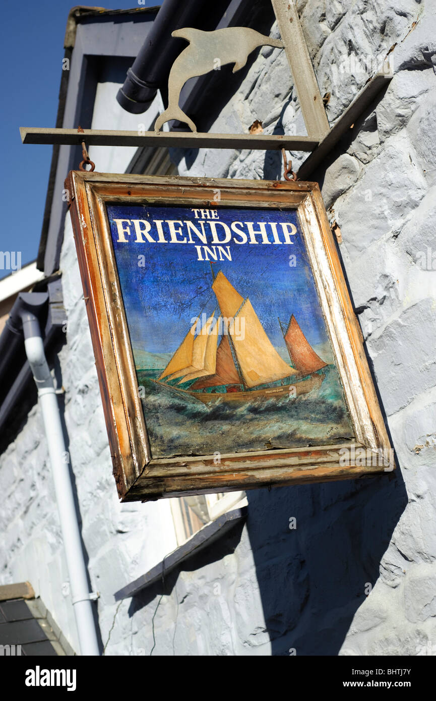 Le Friendship Inn, pub, Borth, Ceredigion, pays de Galles, Royaume-Uni Banque D'Images