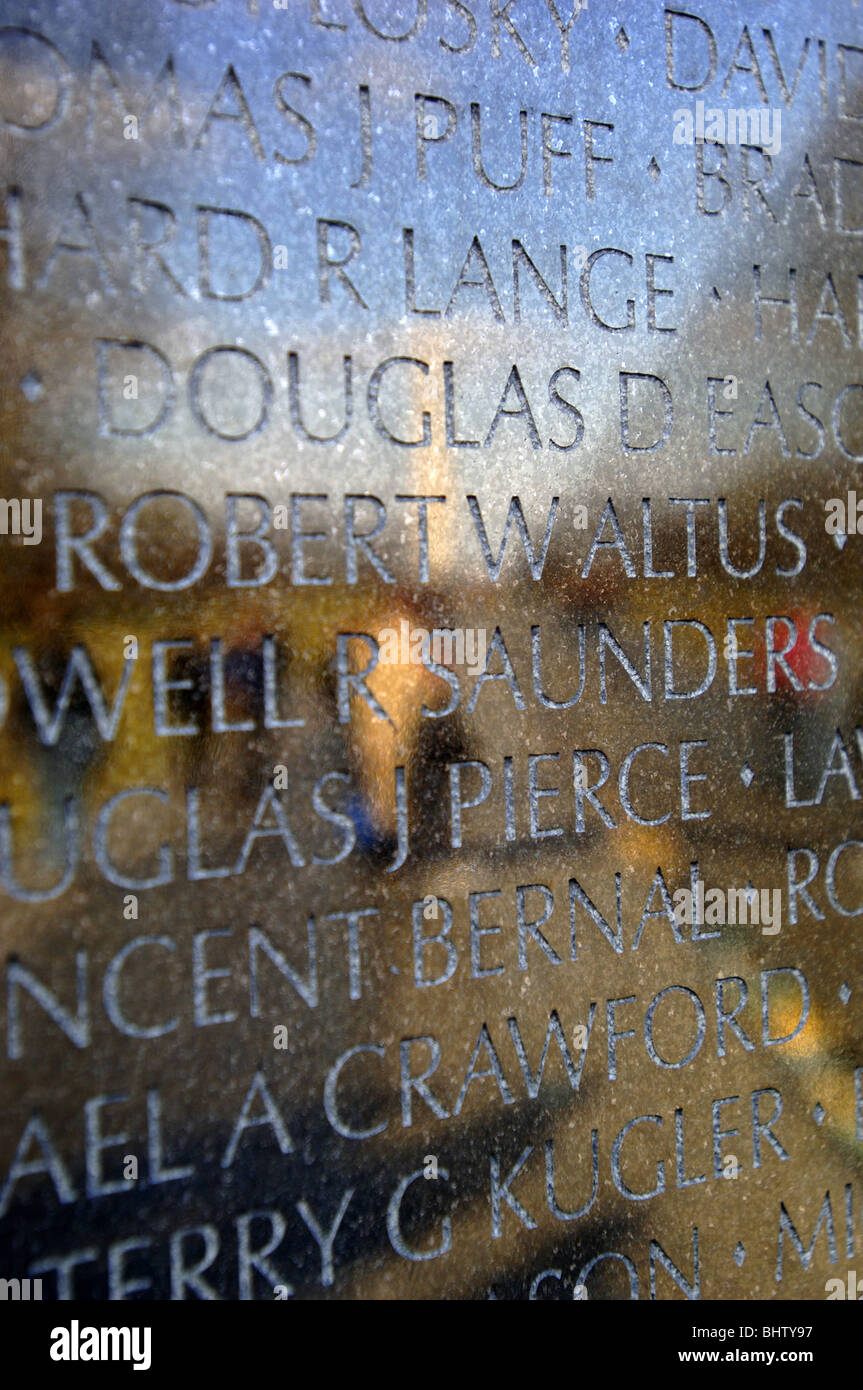 La Vietnam Veterans Memorial à Washington, D.C., USA Banque D'Images