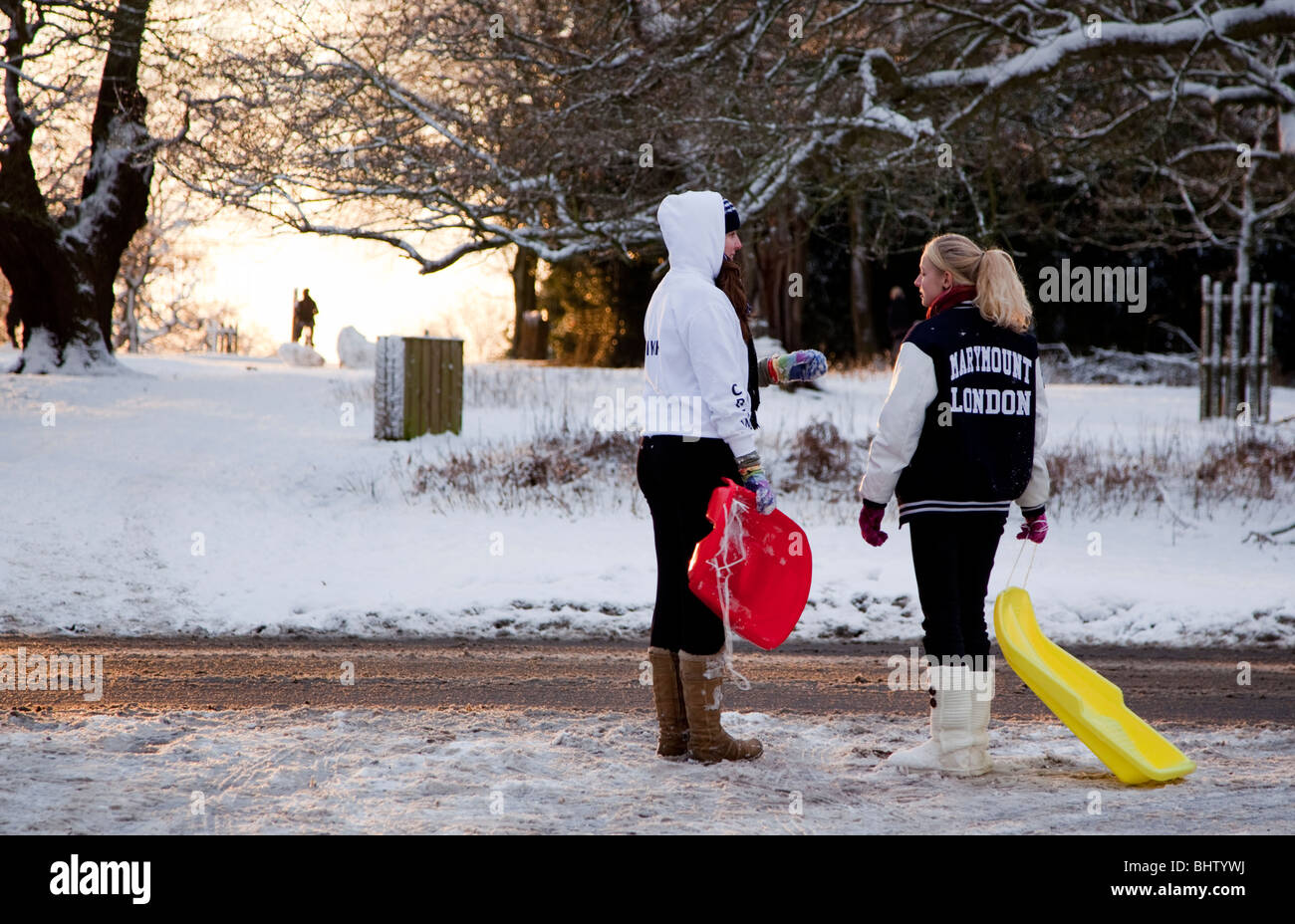 La luge en parc Richmond Surrey UK Europe Banque D'Images