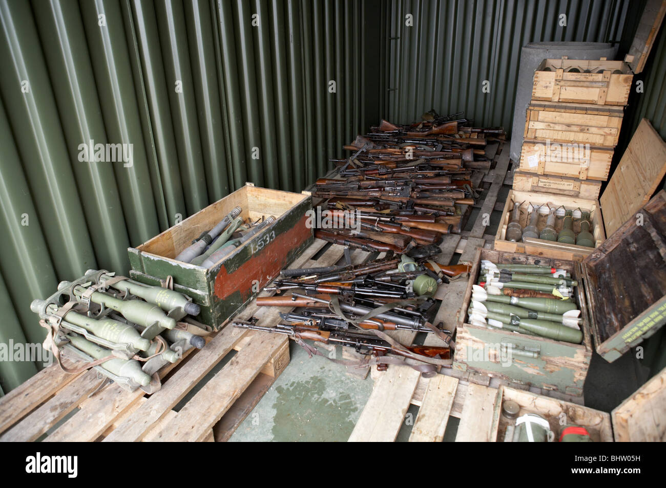 Des explosifs et munitions, Sarajevo, Bosnie et Herzégovine Banque D'Images