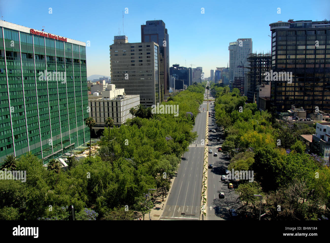 Paseo de la Reforma, à Mexico, District Fédéral, Mexique Banque D'Images