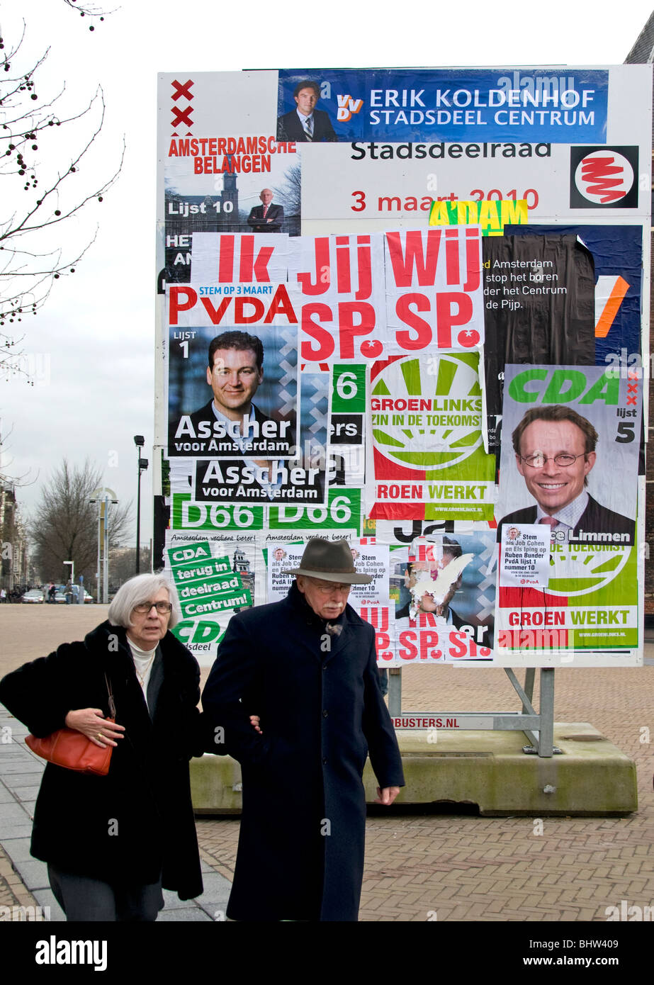 Amsterdam Pays-Bas Hollande sondages élection politique politicienne Banque D'Images