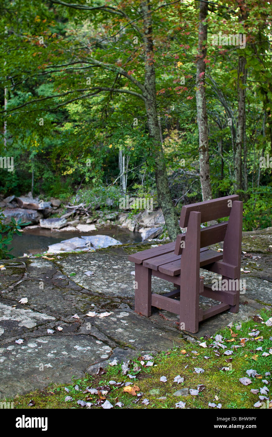 Glade Creek Babcock West Virginia State Park aux Etats-Unis personne de ci-dessus fond d'écran téléphone pour fond d'écran mobile haute résolution Banque D'Images