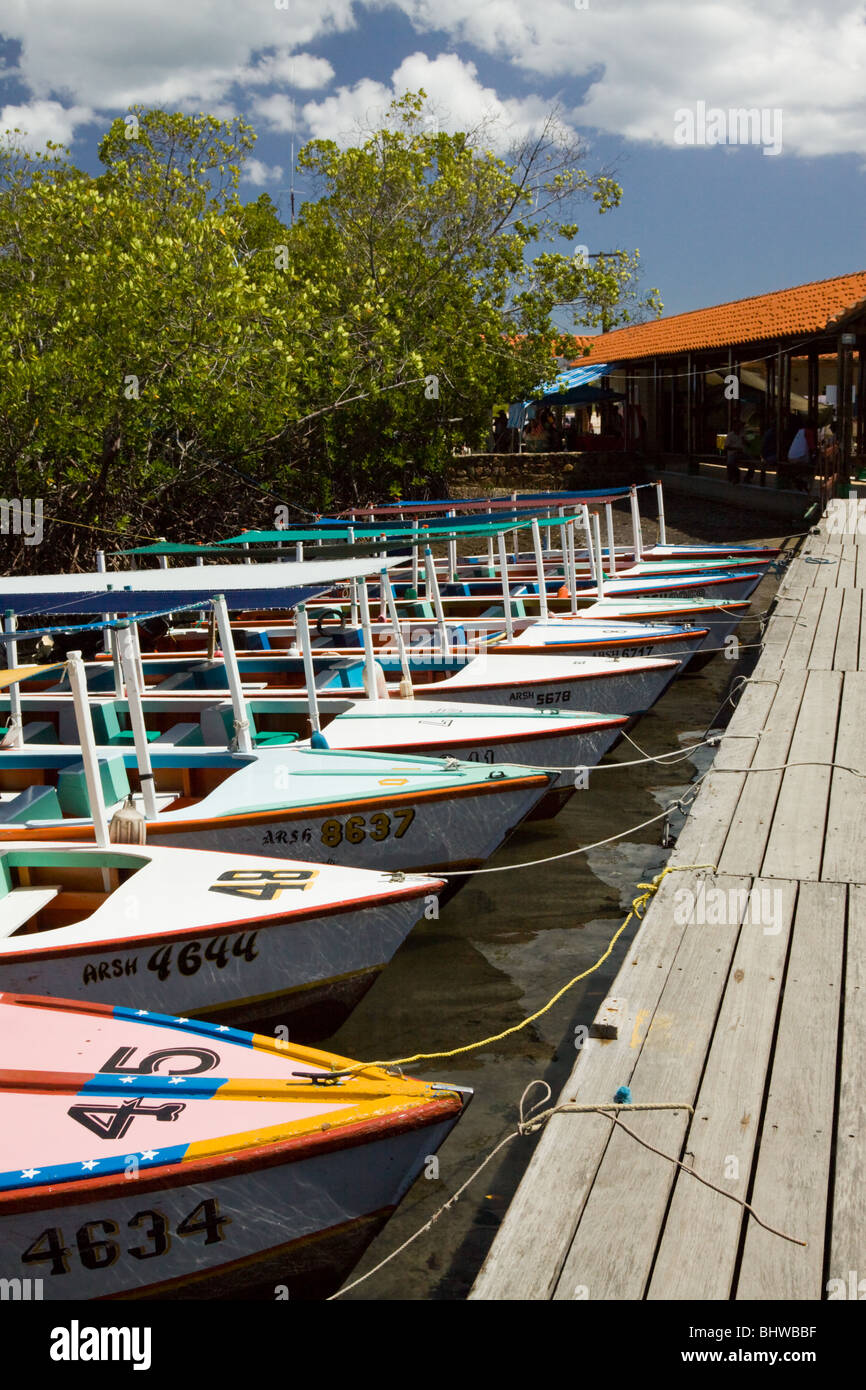 Le Parc National de la Restinga, lagune de mangrove dans l'île de Margarita, Venezuela Banque D'Images