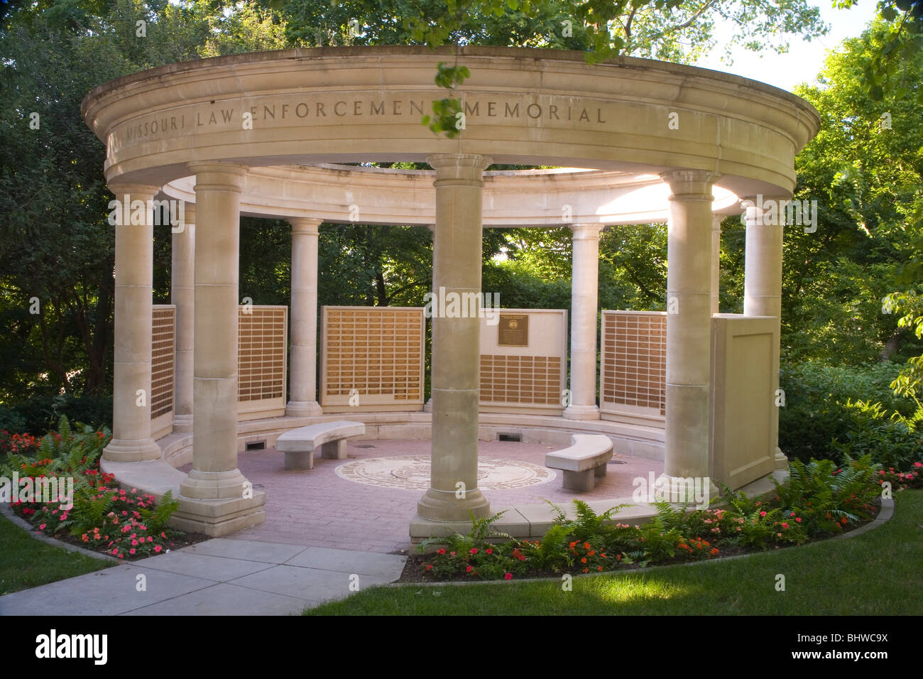 Missouri State Capitol - Missouri Memorial de l'application de la loi dans Jefferson City, Missouri Banque D'Images