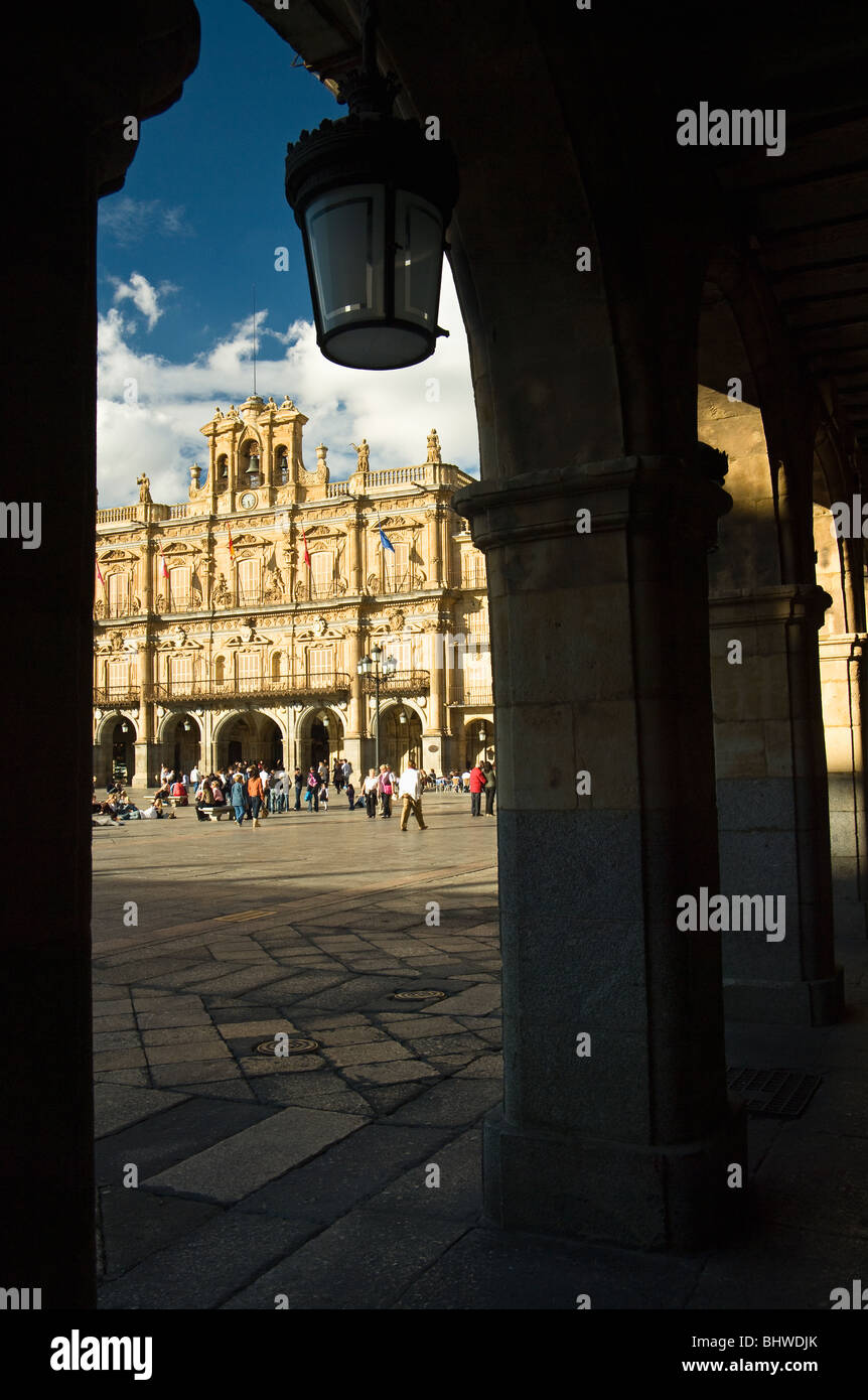 Plaza Mayor, Salamanque, Castille et Leon, Espagne Banque D'Images