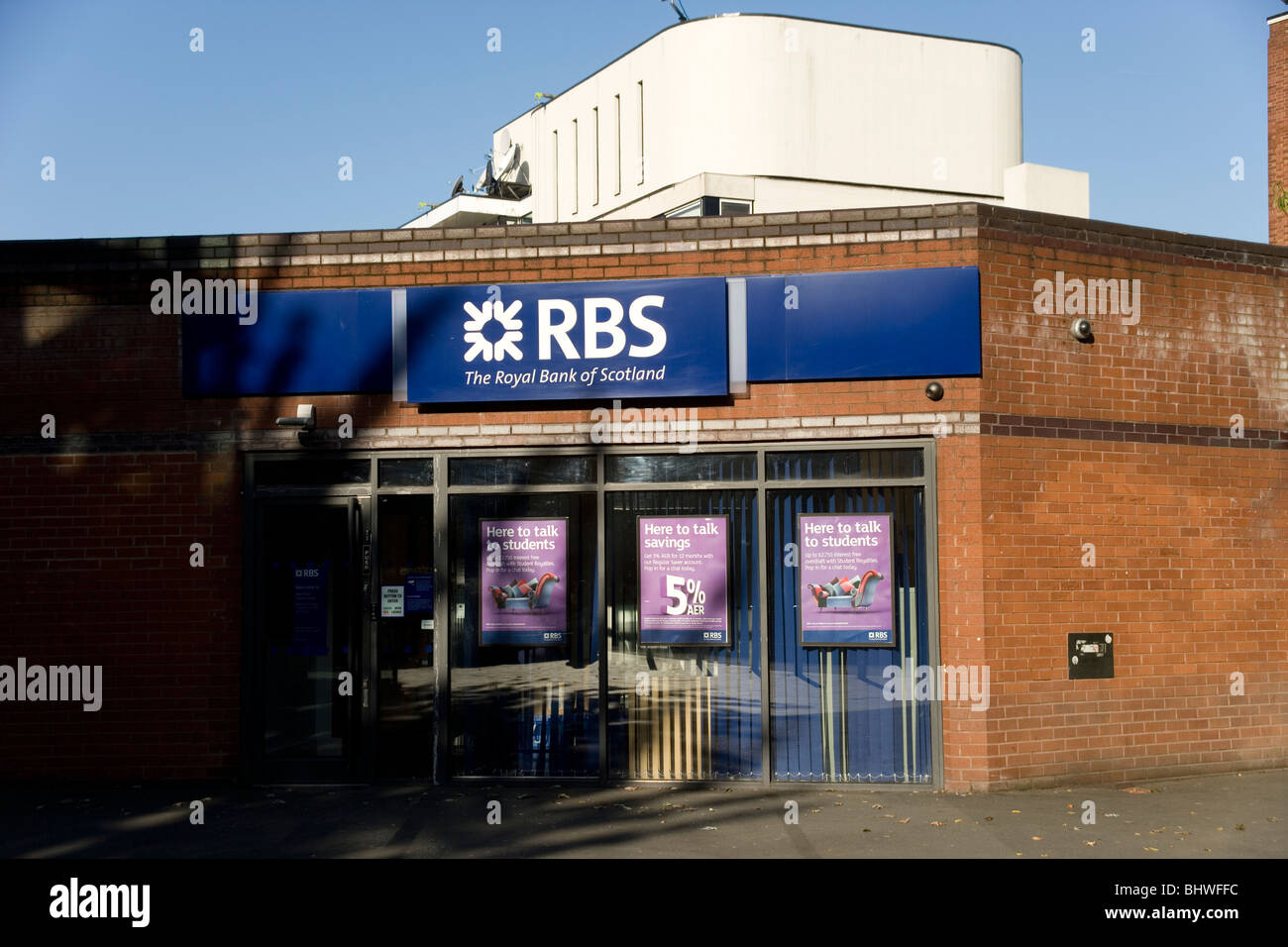 Direction générale de la Royal Bank of Scotland sur Oxford Road dans le campus de l'Université de Manchester Banque D'Images
