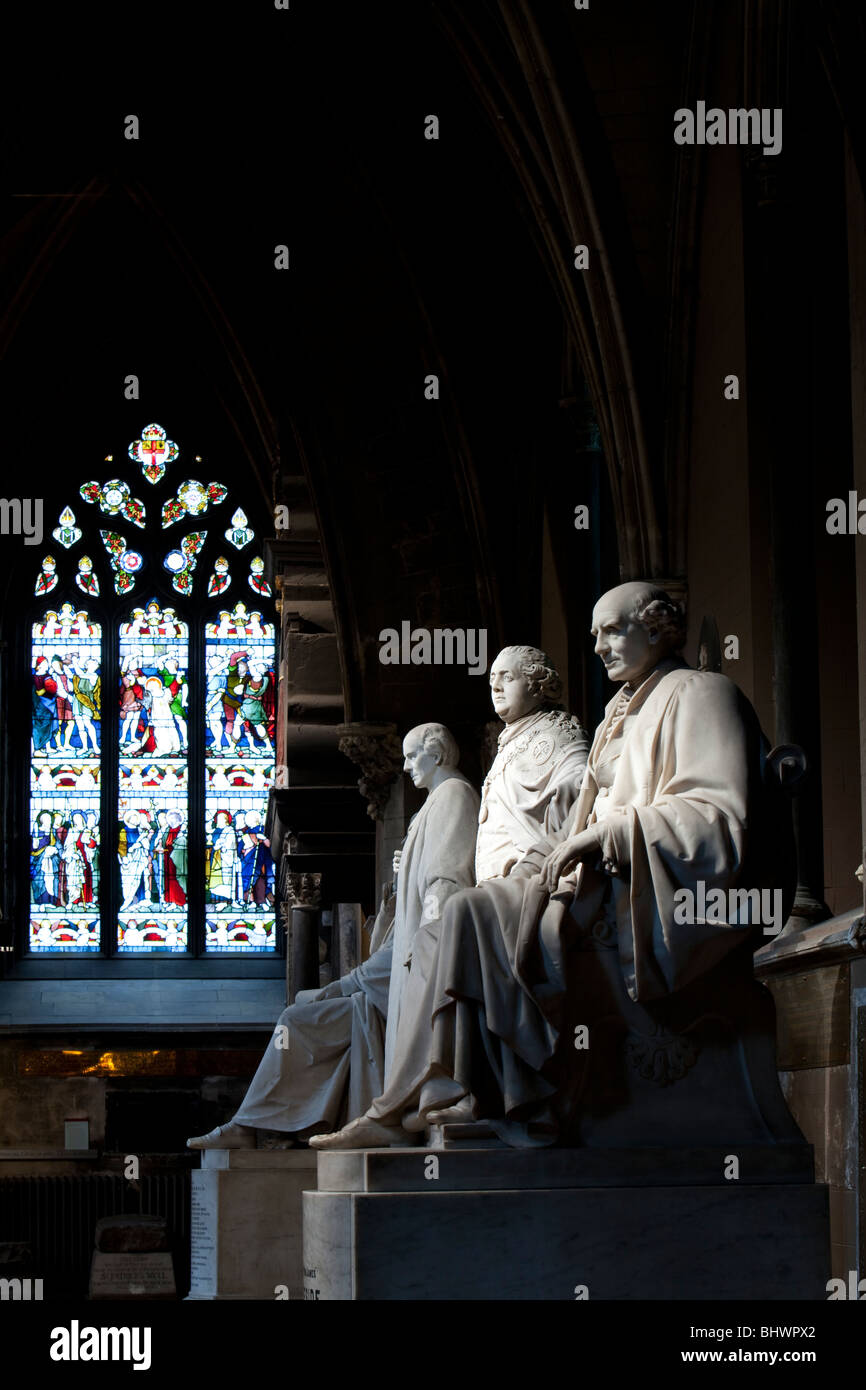 Dans les sculptures de la Cathédrale St Patrick. Dublin, Irlande. Banque D'Images