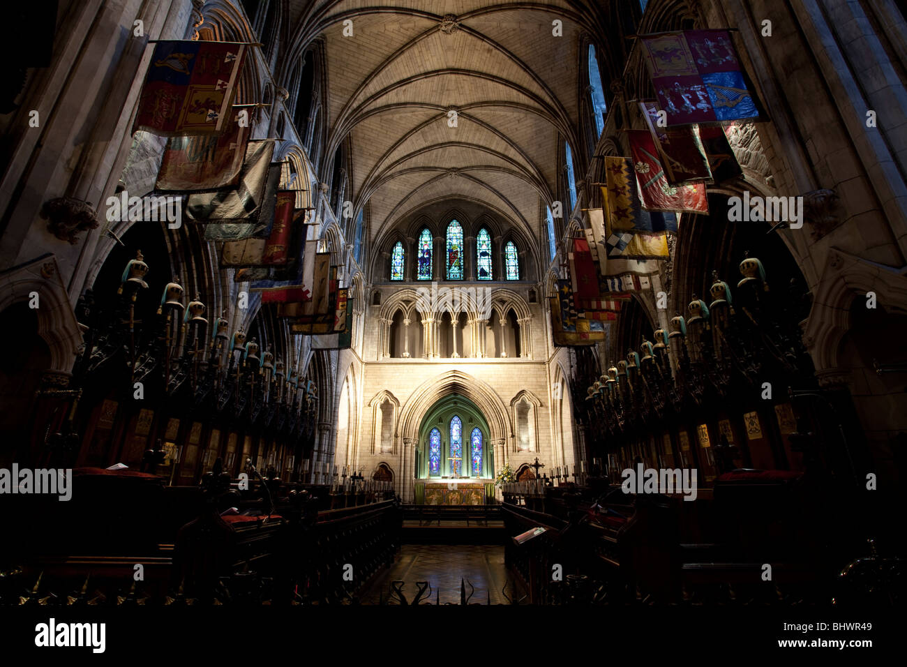 De l'intérieur de la Cathédrale St Patrick. Dublin, Irlande. Banque D'Images