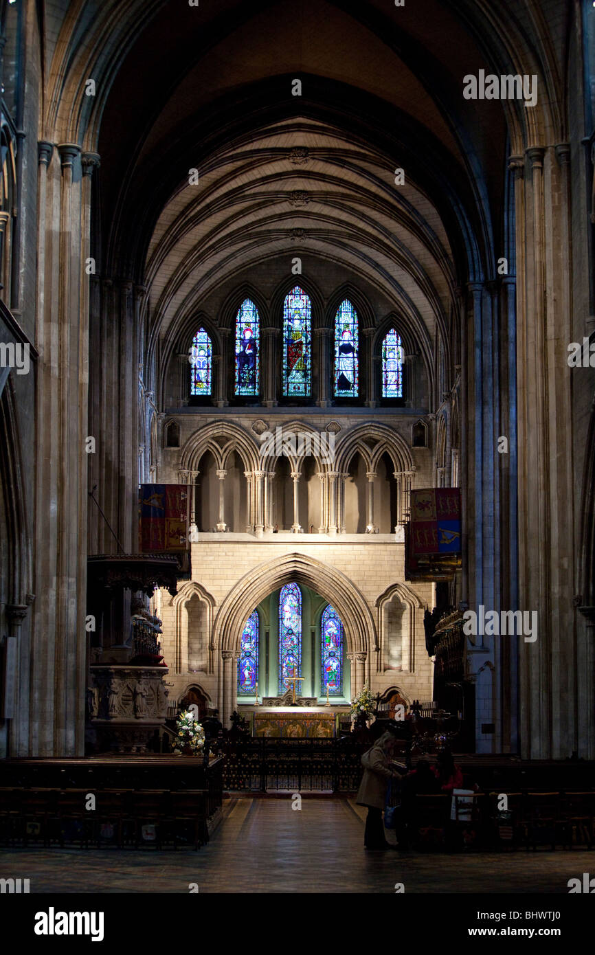 De l'intérieur de la Cathédrale St Patrick. Dublin, Irlande. Banque D'Images
