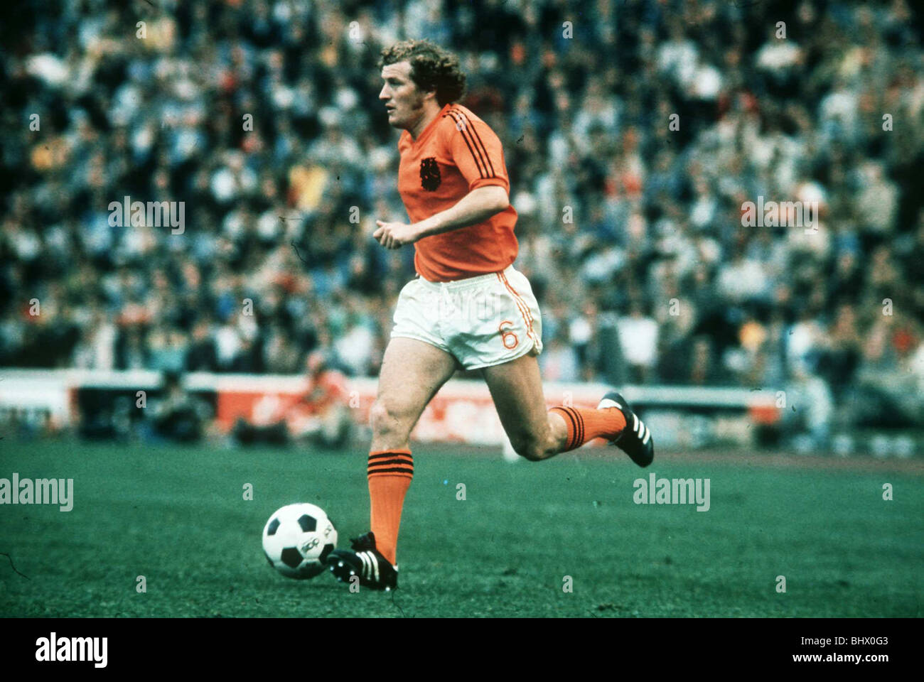 Finale de la Coupe du Monde de Football 1974 en Allemagne de l'Ouest 2 Hollande 1 à Munich Wim Jansen (Hollande) Banque D'Images
