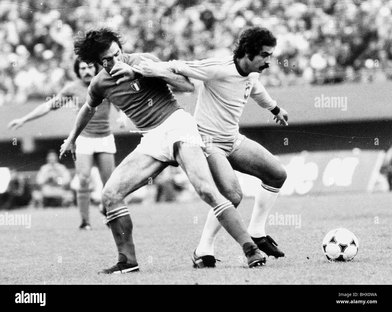 Roberto Rivelino Brésil Coupe du Monde 1978 Troisième place Brésil 2 Italie 1 foot Banque D'Images