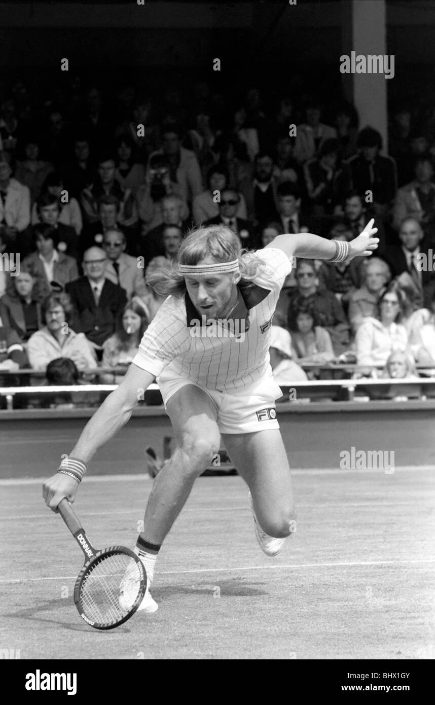 Wimbledon 80, 5ème jour. Borg c. Glickstein. Juin 1980 80-3345-020 Banque D'Images