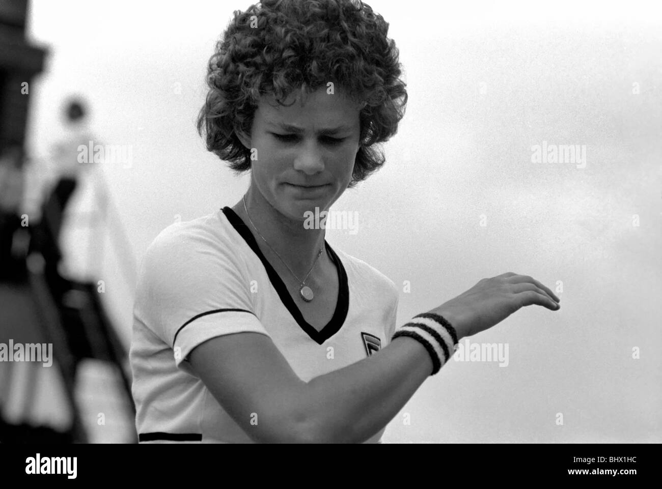 Wimbledon 1980. 7e jour. Pam Shriver et B. J. King. Juin 1980 80-3384-048 Banque D'Images