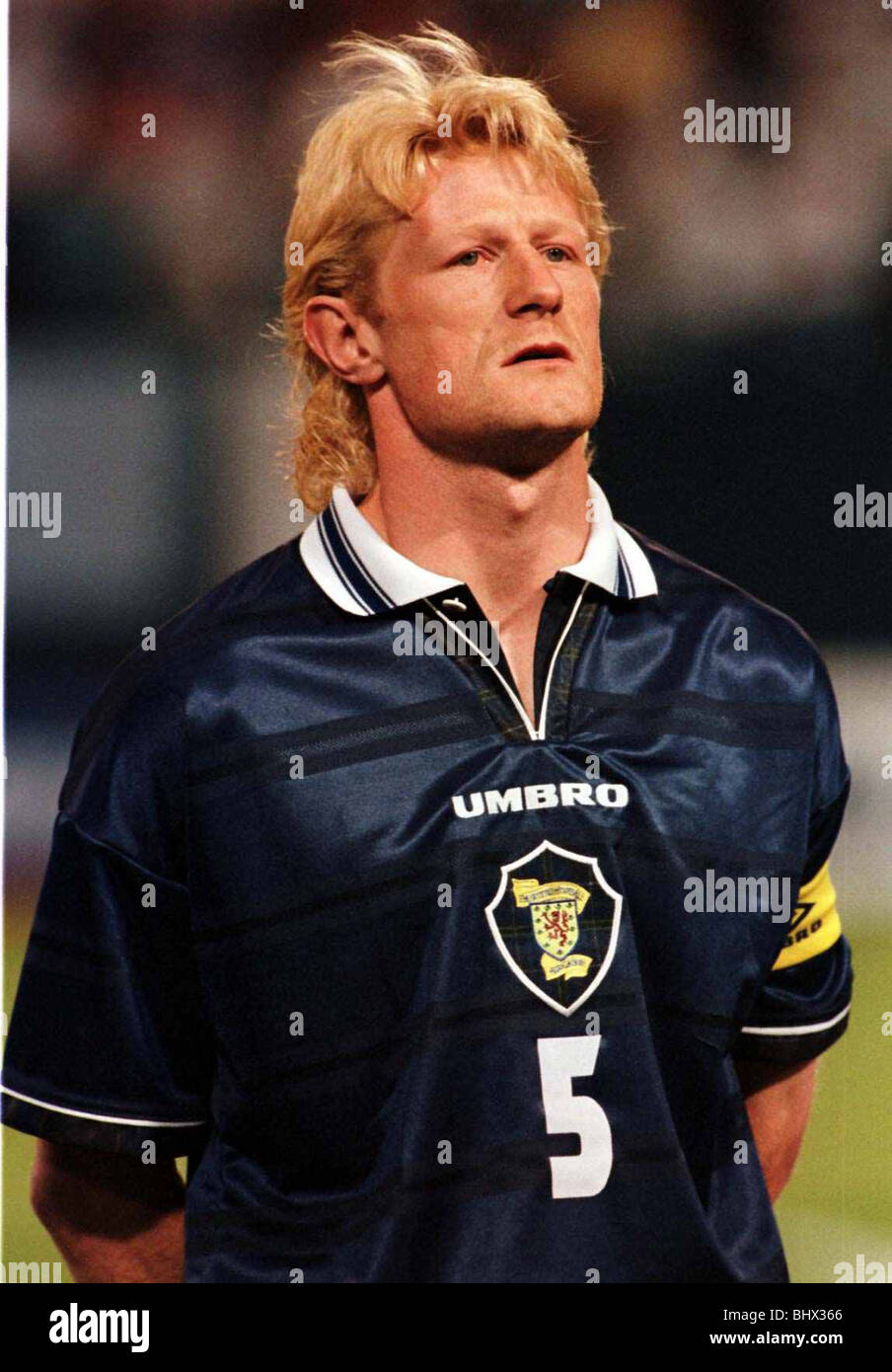 Colin Hendry Ecosse capitaine avant mai 1998 World Cup warm up match contre la Colombie au Giants Stadium dans le New Jersey Banque D'Images