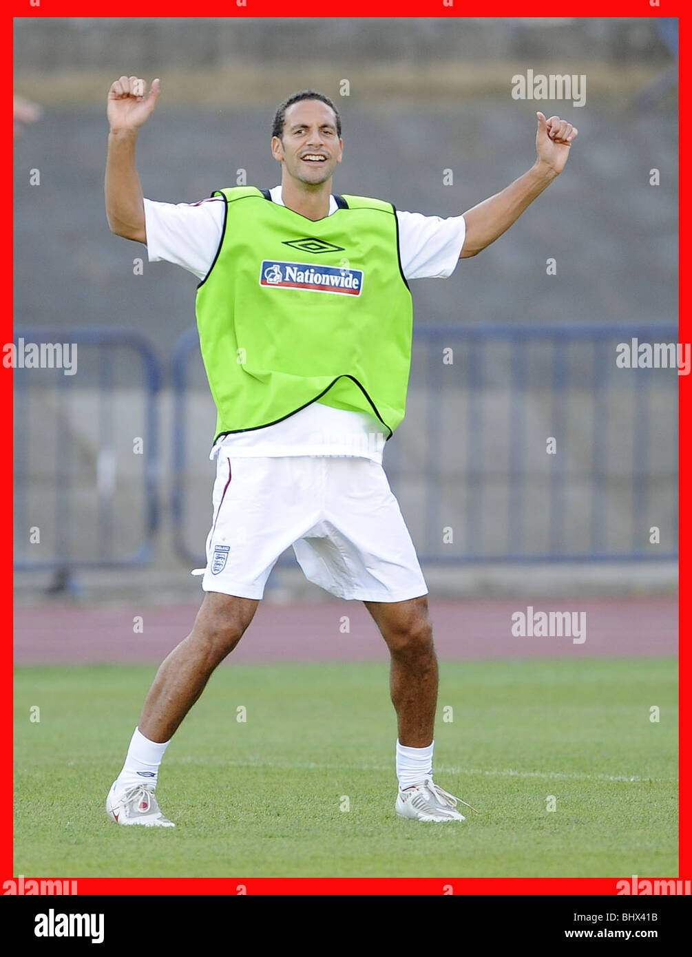 9.9.08. BRADLEY PIC ORMESHER. La formation de l'Angleterre, ZAGREB, CROATIE. RIO FERDINAND. Banque D'Images