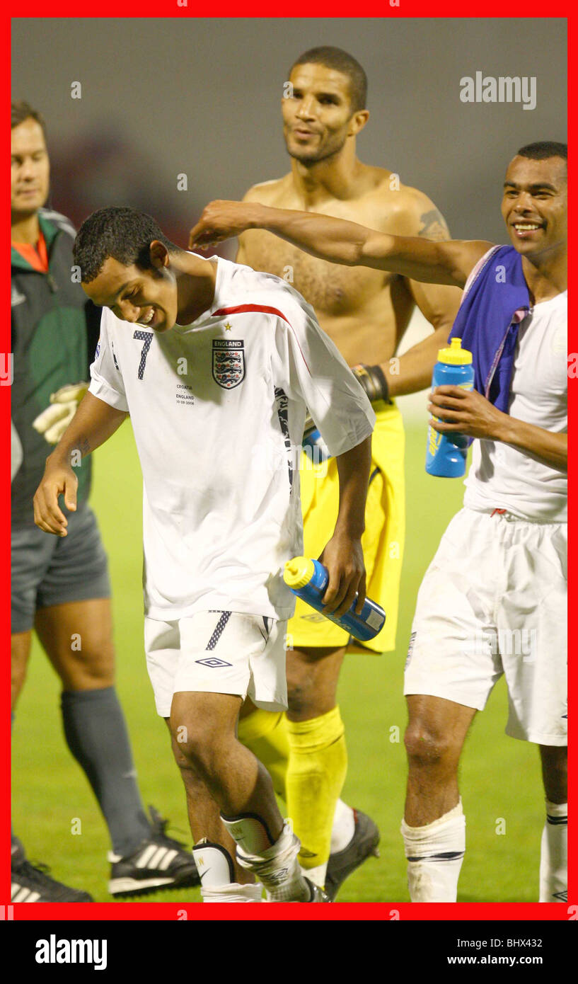 10.9.08. BRADLEY PIC ORMESHER. Croatie V ANGLETERRE. ZAGREB. La WALCOTT À LA FIN. Banque D'Images