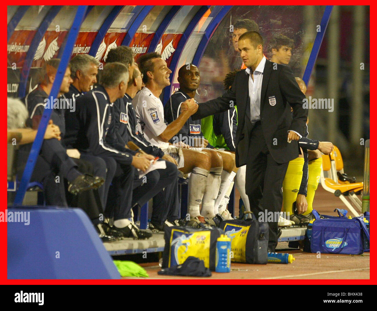 10.9.08. BRADLEY PIC ORMESHER. Croatie V ANGLETERRE. ZAGREB. JOE COLE. Banque D'Images