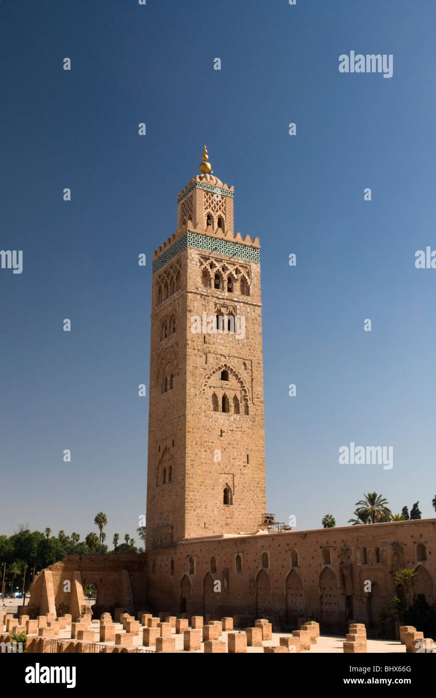 Mosquée de la Koutoubia de Marrakech, Maroc. Banque D'Images