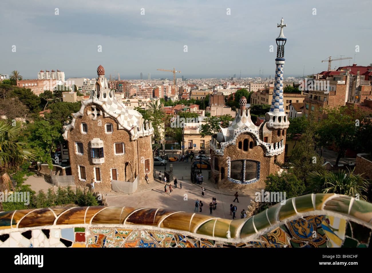 Parc Guell, Barcelone, mai 2009, Spanien# Parc Guell, Barcelone, mai 2009, l'Espagne Banque D'Images