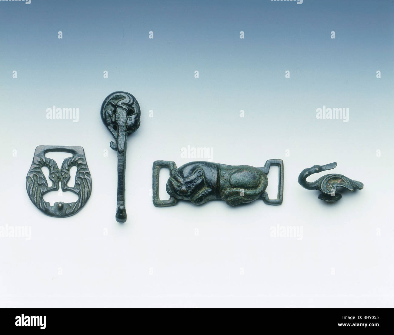 Quatre bronzes Ordos, l'Est de dynastie Zhou, Chine, 3ème siècle avant J.-C.. Artiste : Inconnu Banque D'Images