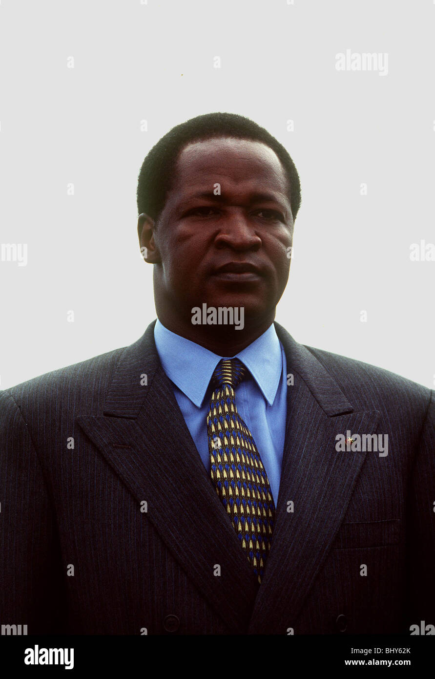 Le Capitaine Blaise Compaore President Du Burkina Faso 03 Fevrier 1992 Photo Stock Alamy