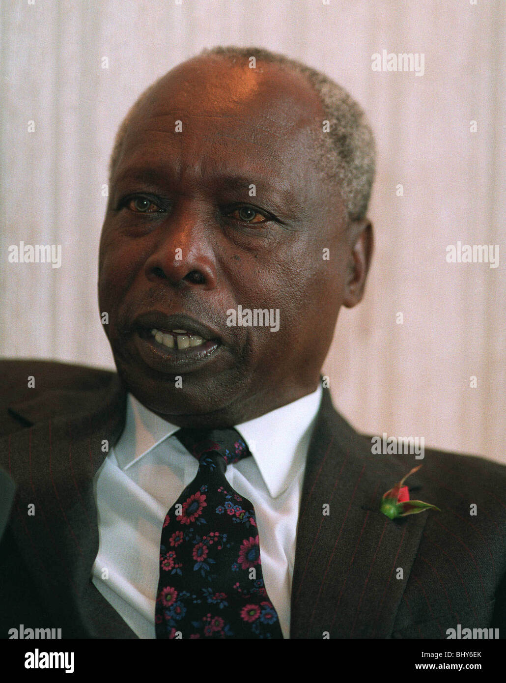 T Daniel Arap Moi, PRÉSIDENT DU KENYA 11 Novembre 1991 Banque D'Images