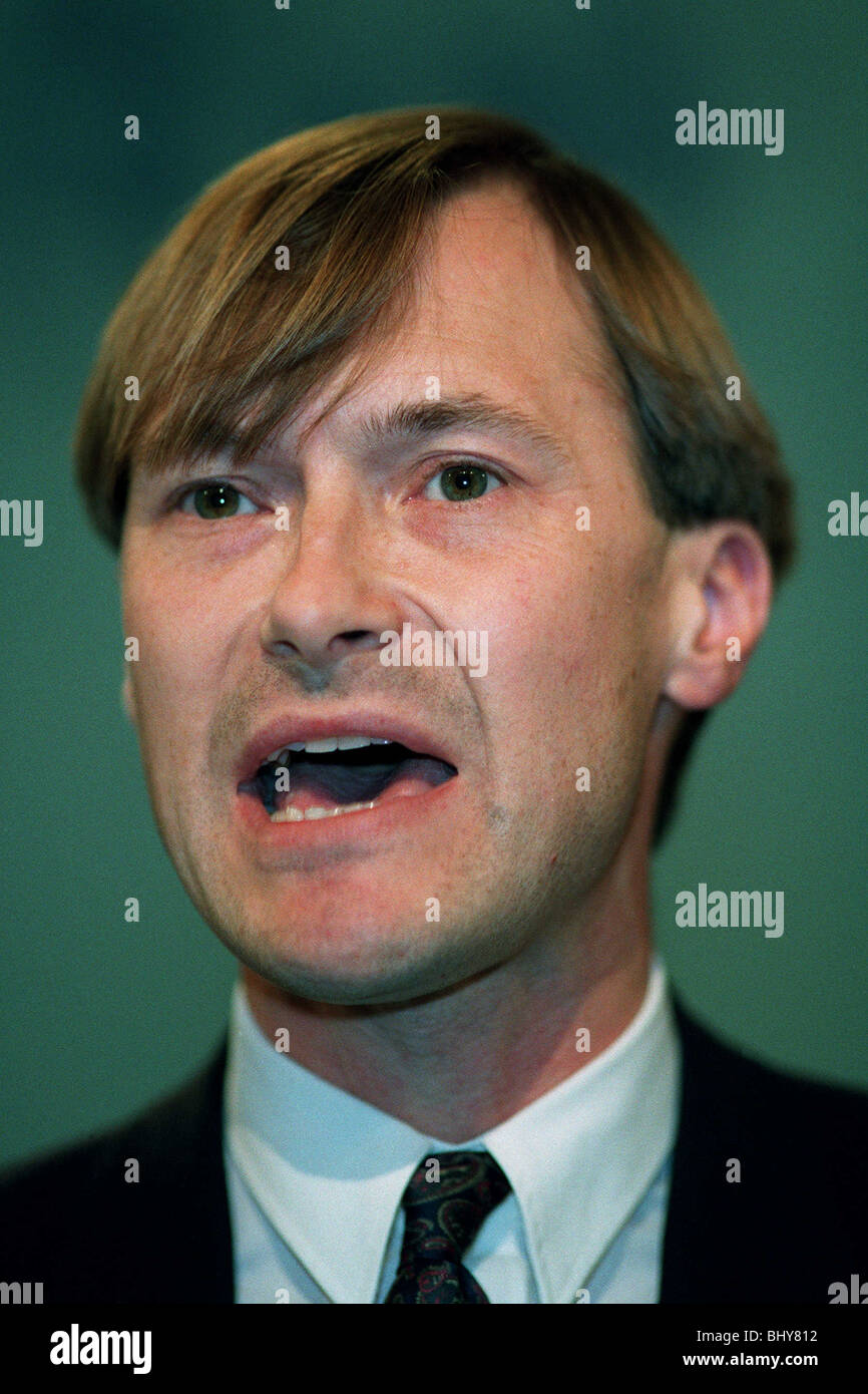 DAVID AMESS MP CONSERVATEUR 09 décembre 1991 BASILDON Banque D'Images