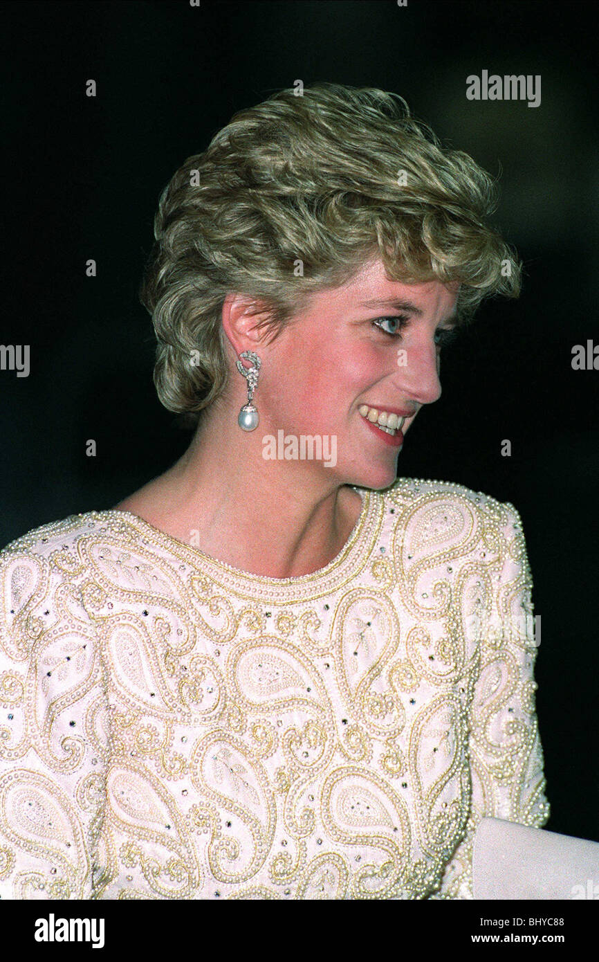 La princesse Diana Princesse de Galles 09 Décembre 1992 Banque D'Images