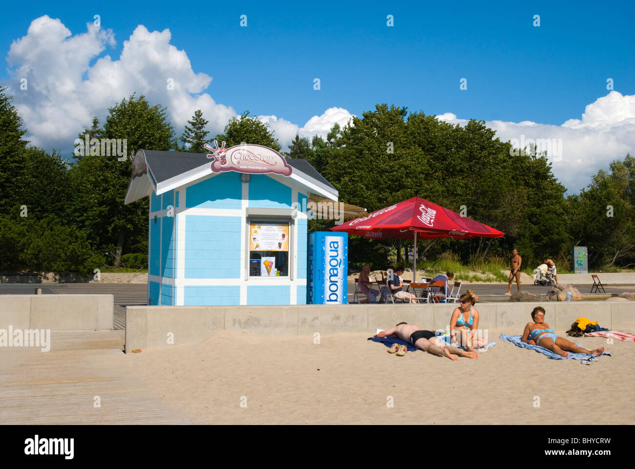 Rand la plage de Pärnu Estonie Europe Banque D'Images