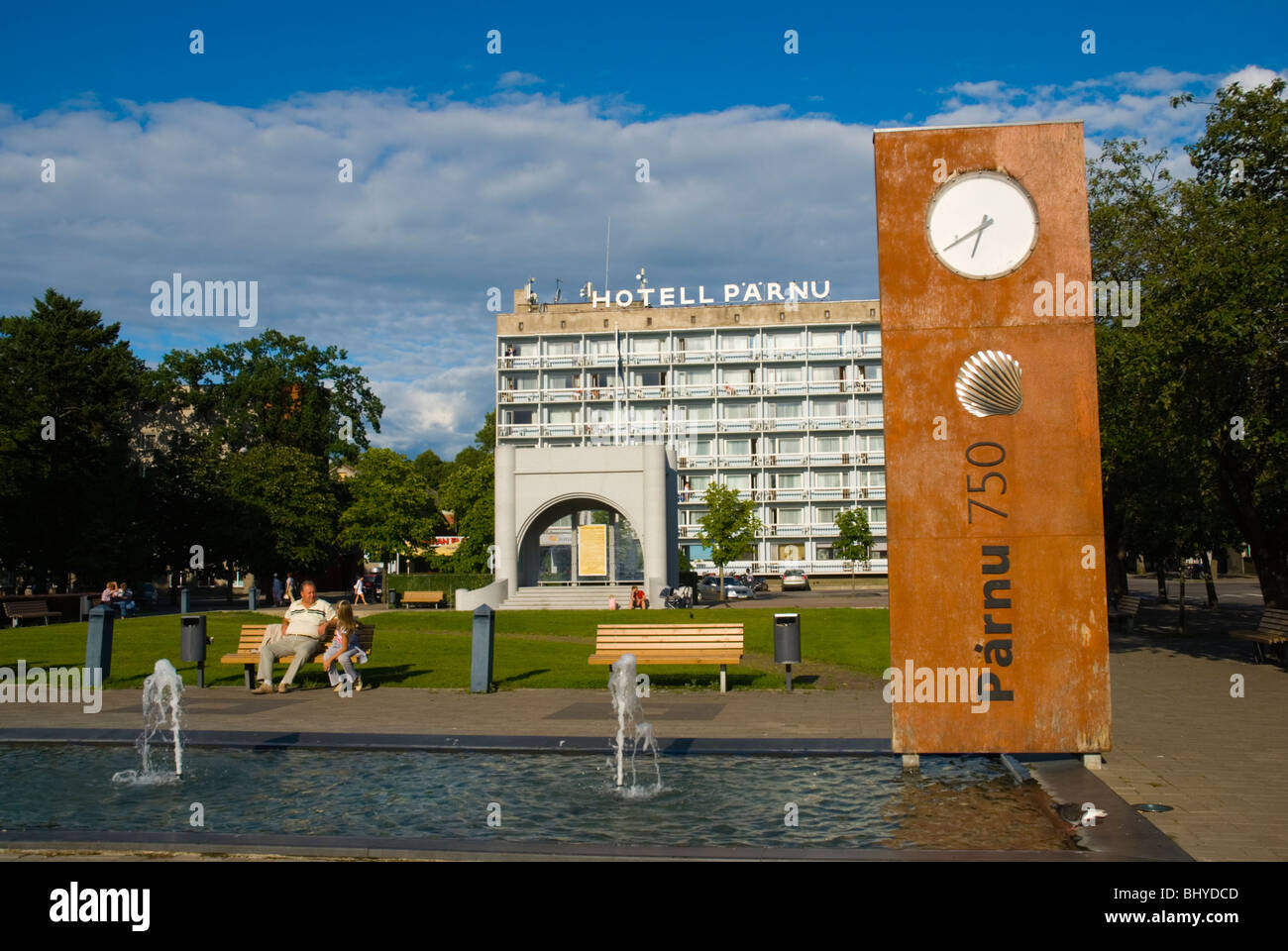 Rüütli plats square à Pärnu Estonie Europe Banque D'Images