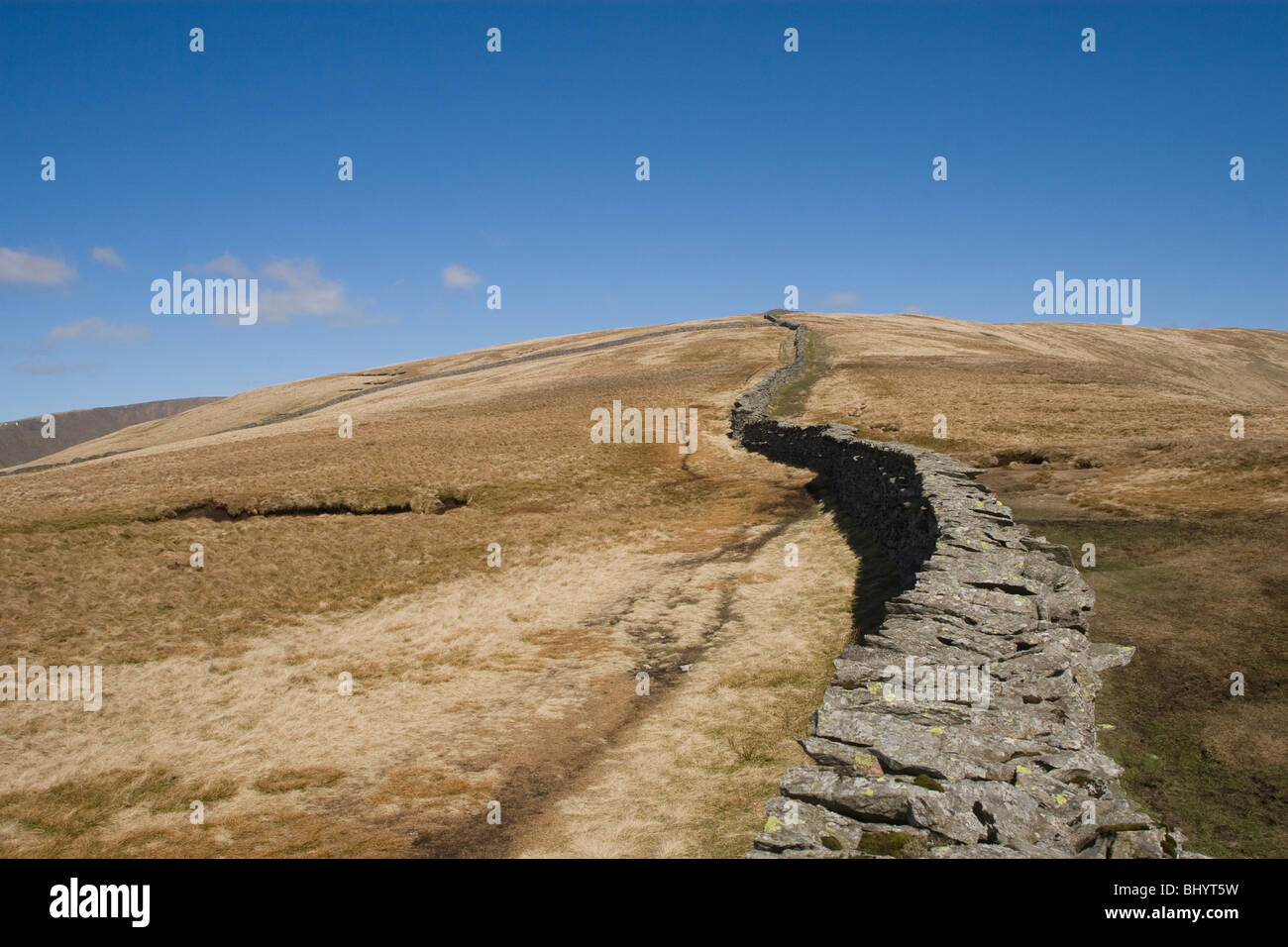 Mur en pierre sèche, Fairfield, Horseshoe Lake District National Park Banque D'Images