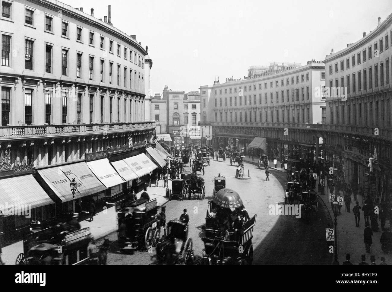 Quadrant Regent Street, Westminster, Londres, fin du xixe siècle. Artiste : Inconnu Banque D'Images