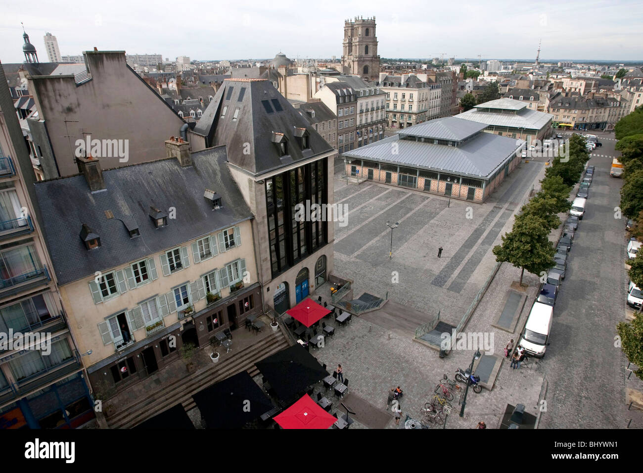 Rennes (35) : Place des Lices' square Banque D'Images