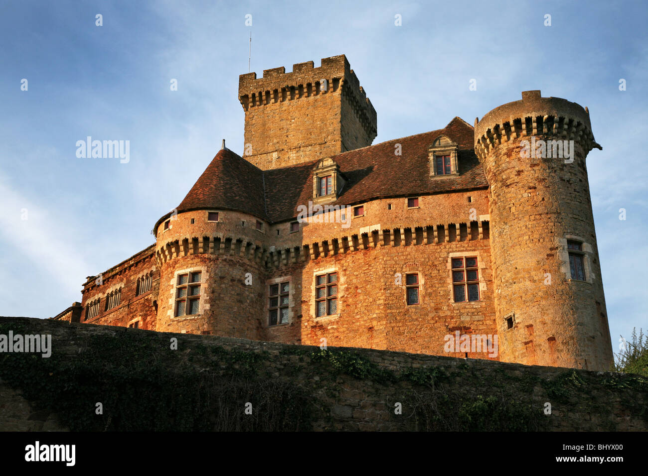 Castelnau Bretenoux (46) : château fort Banque D'Images