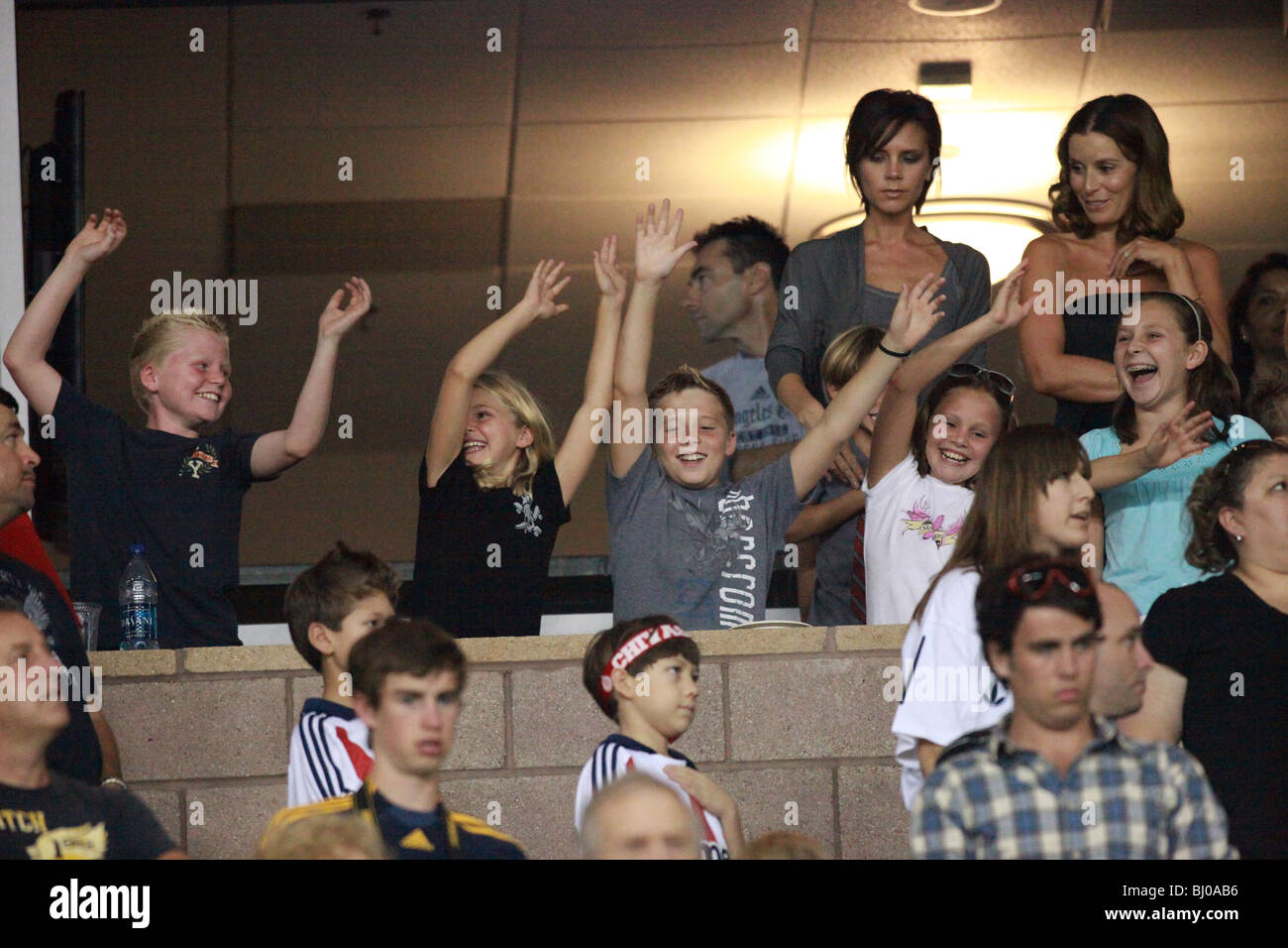TANA VICTORIA BECKHAM BECKHAM ROMEO BECKHAM BROOKLYN RAMSEY CRUZ BECKHAM RAMSEY KIDS LOS ANGELES GALAXY V CHIVAS USA de célébrité Banque D'Images