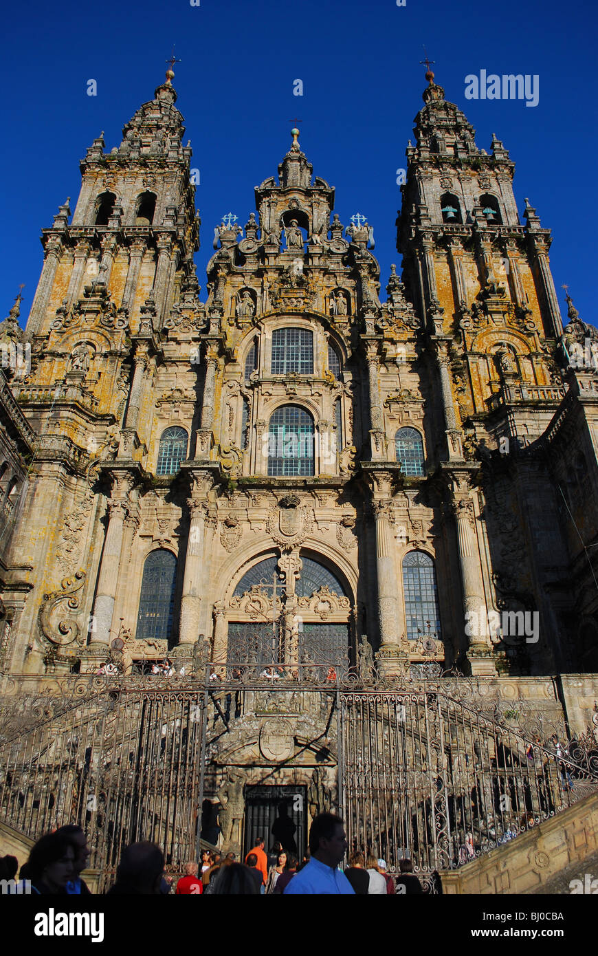 La cathédrale de Saint Jacques de Compostelle en Galice, Espagne Banque D'Images