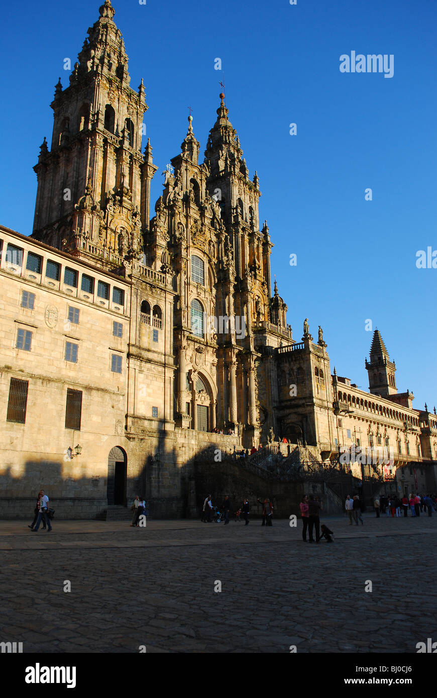 La cathédrale de Saint Jacques de Compostelle en Galice, Espagne Banque D'Images