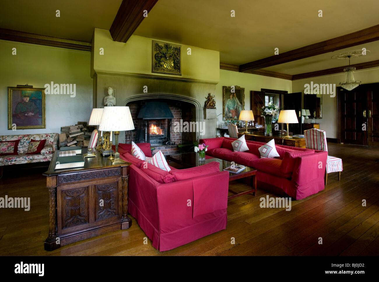 Llangoed Hall Country House Hotel Powys Pays de Galles UK Banque D'Images