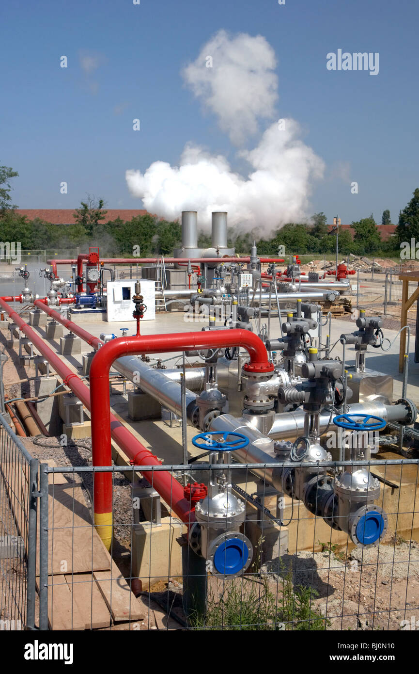 Centrale géothermique de la geo x GmbH, Landau, Allemagne Banque D'Images