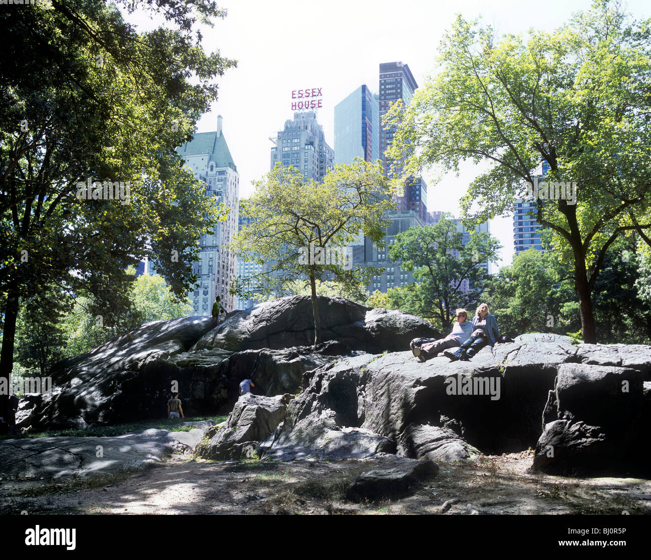 Juge-arbitre Rock, Central Park, New York. Banque D'Images