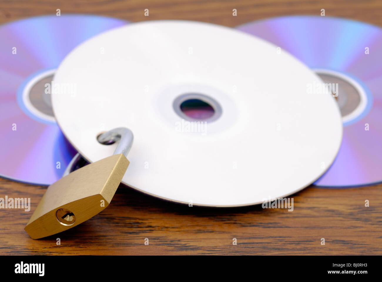 DVD avec cadenas securite Banque D'Images