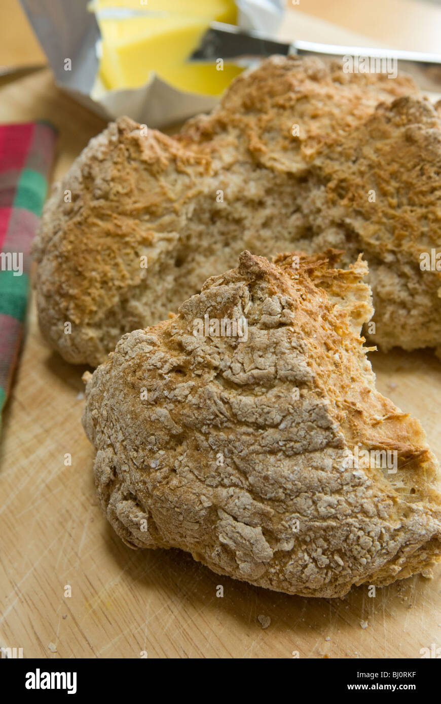Irish Soda Bread, fraîchement cuits au four. Banque D'Images