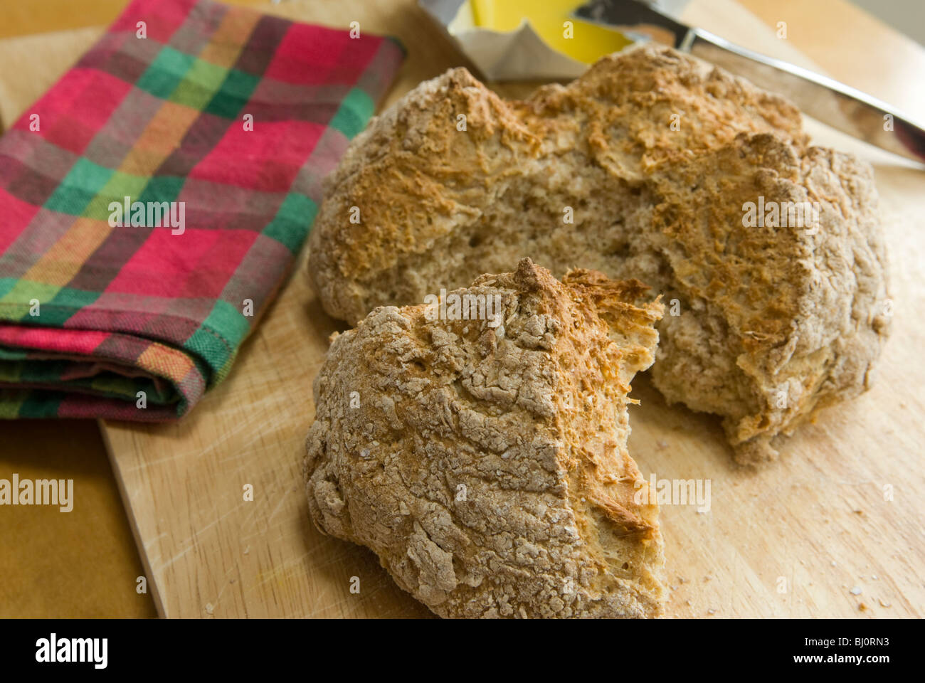 Irish Soda Bread, fraîchement cuits au four. Banque D'Images