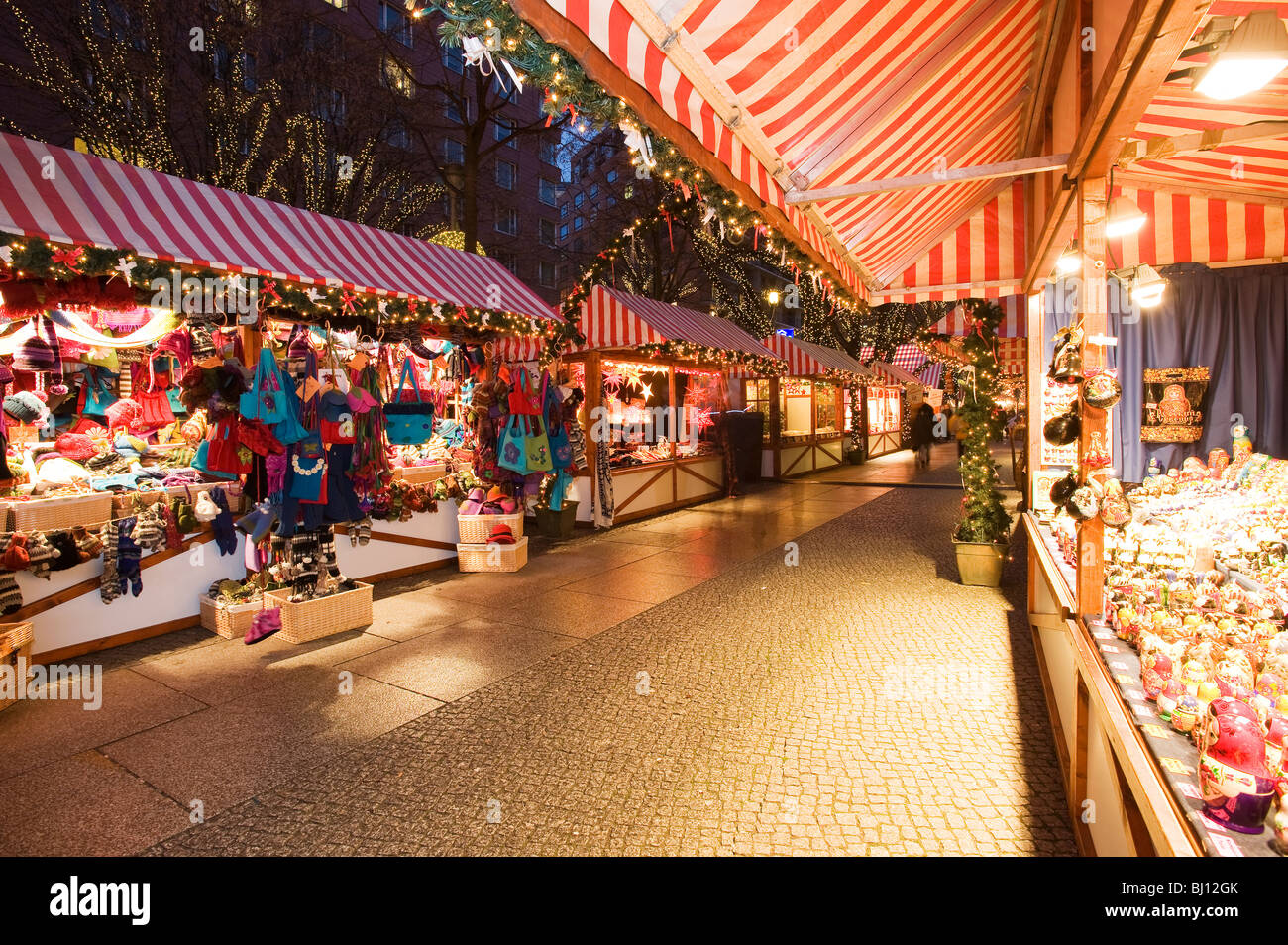 Marchés de Noël de la Potsdamer Platz Berlin Allemagne Banque D'Images