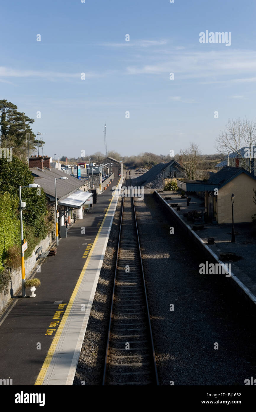 La gare de Castlebar, Comté de Mayo en Irlande. Banque D'Images