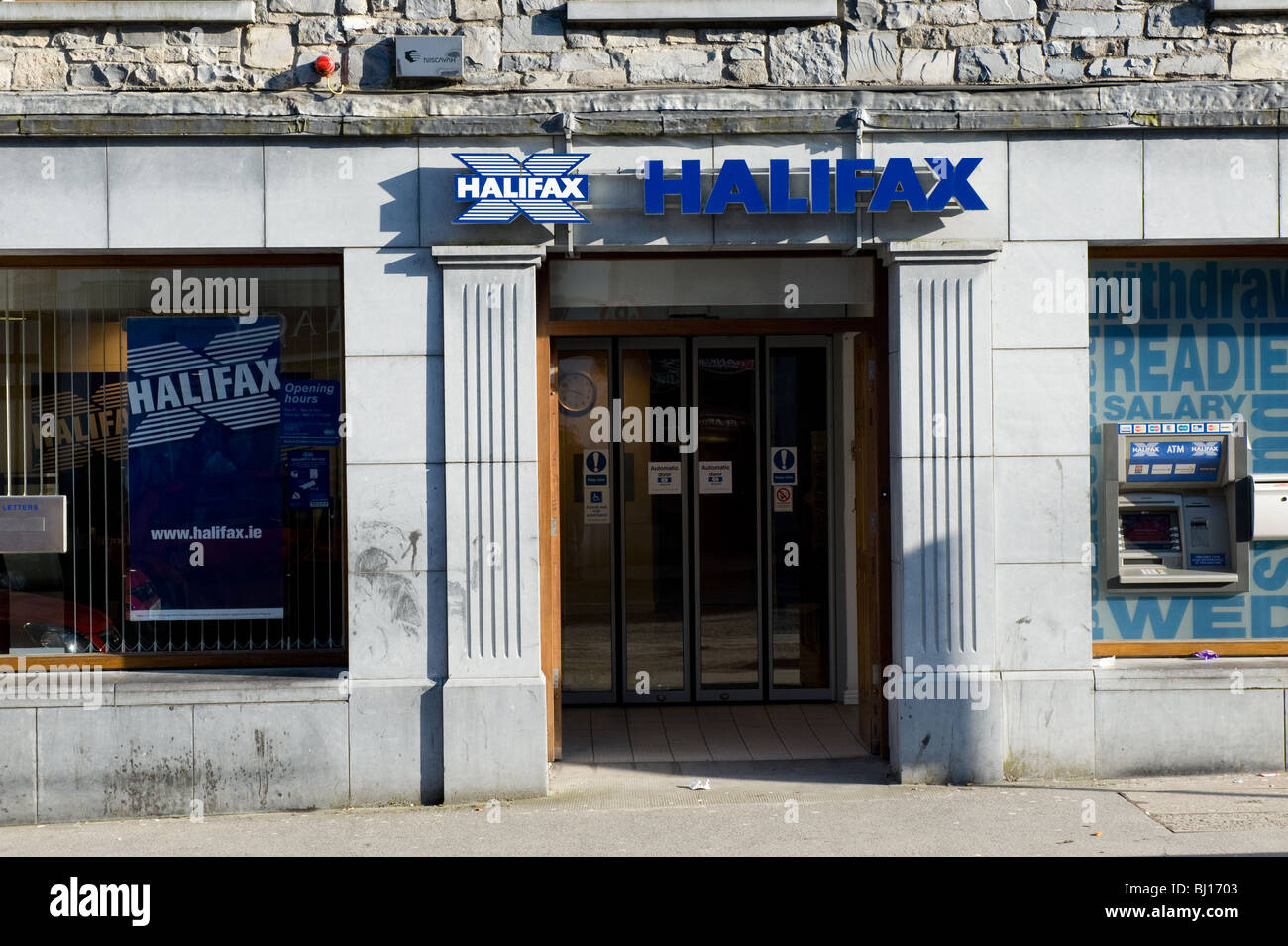 Direction générale de la banque Halifax, Castlebar, Comté de Mayo, Irlande. Banque D'Images